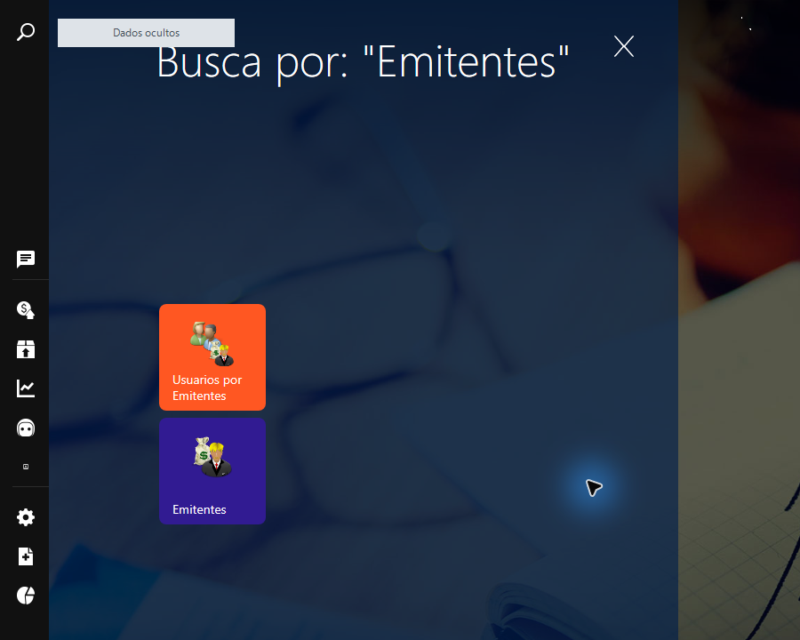 Configurar emitentes e parâmetros fiscais 1 Busca por Emitentes na tela inicial do Si14, sem dados de clientes