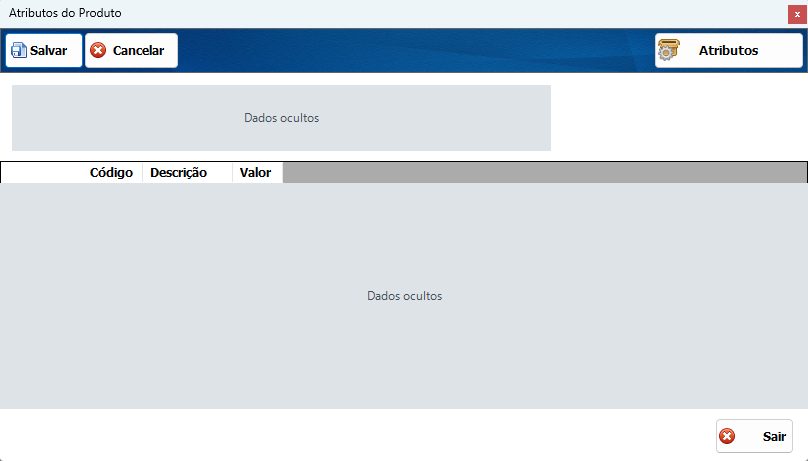 Manter categorias atributos grades e variações de produtos 2 Associação de atributos ao produto, com a identificação e os valores ocultos